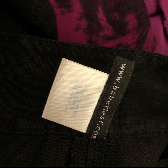 Babette Black Linen Lagenlook Wide Leg Pants - Picture 7 of 8